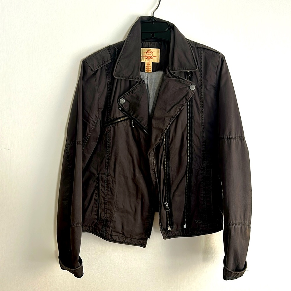 Levis biker jacket in dark gray, M, good condition
